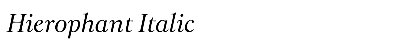 Hierophant Italic